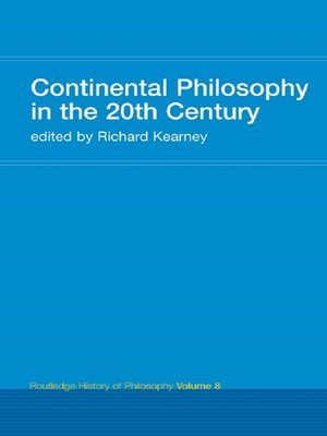 cover image of Continental Philosophy in the 20th Century